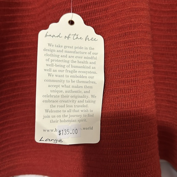 Band of the Free - Red Bell Sleeve Crop Top - Picture 4 of 4